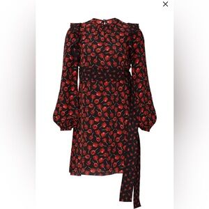No. 21- Candy Apple Silk Dress. Size Italian 48/US Size 12.
